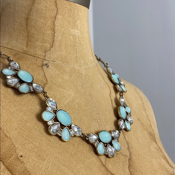 J.Crew Necklace Turquoise and Rhinestones - Picture 6 of 12